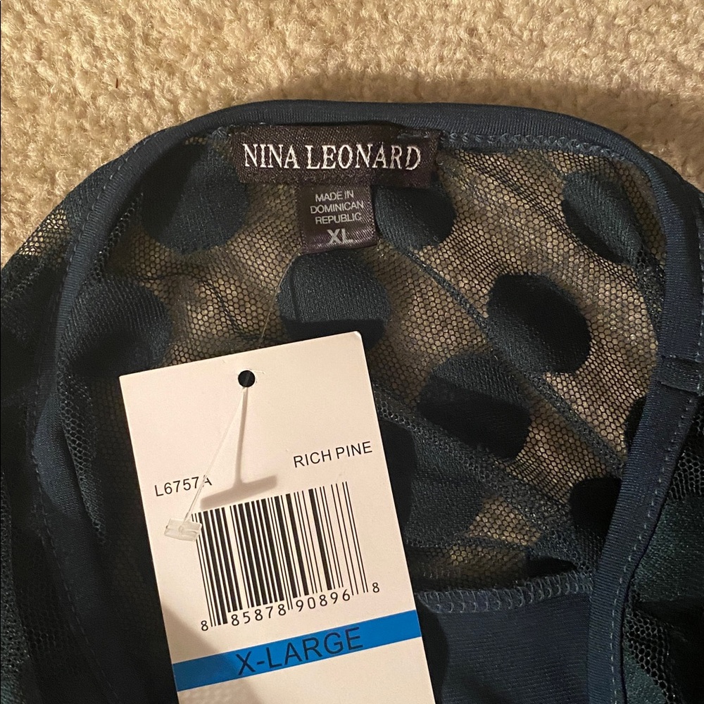 Nina Leonard NWT hi/ low dot dress size XL - Picture 7 of 9